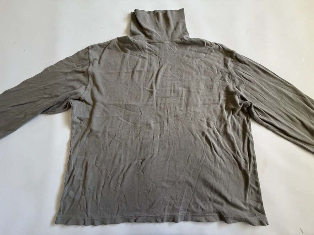 Grant Thomas Turtleneck M Mens Gray Mock Neck Long Sleeve Cotton Vintage